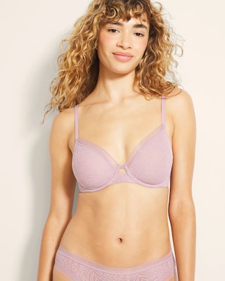 Soma Unlined Perfect Coverage Bra with Stretch Lace