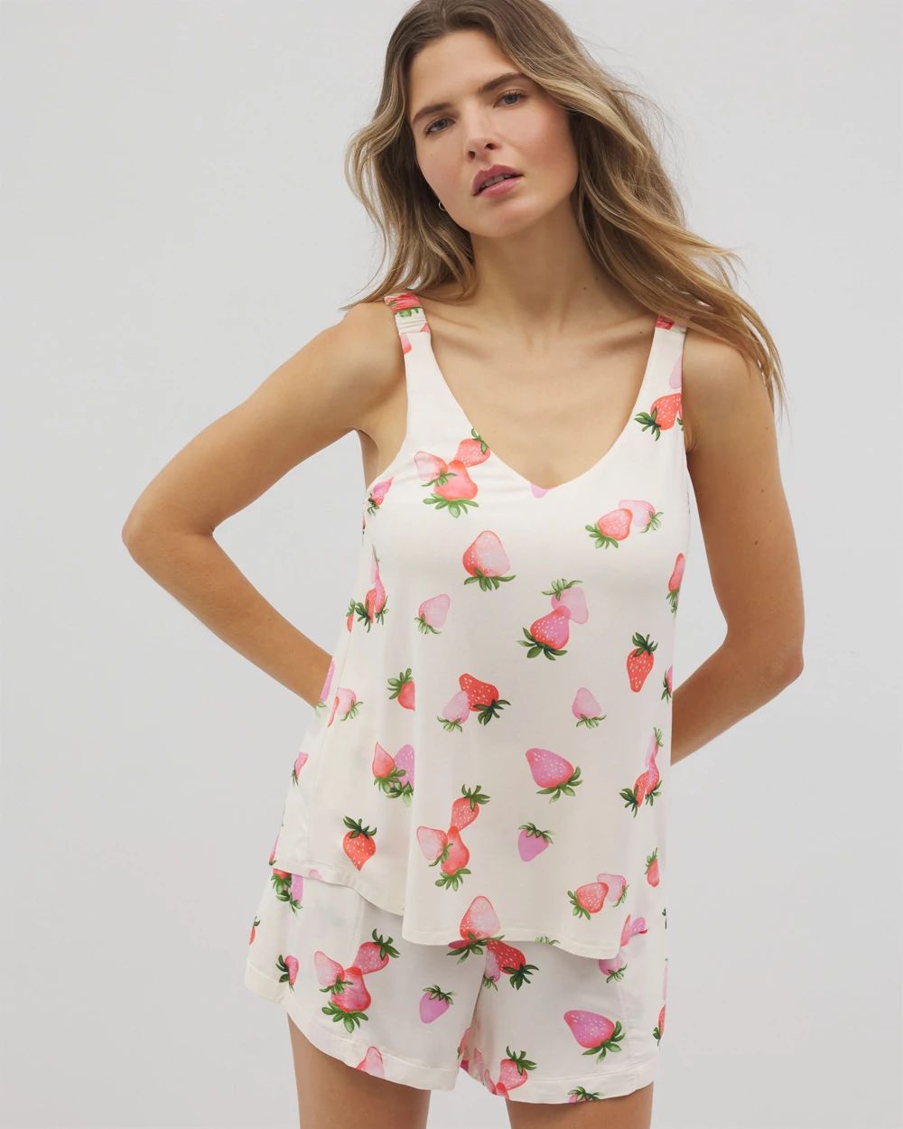 Cool Nights Shirred Strap Pajama Tank