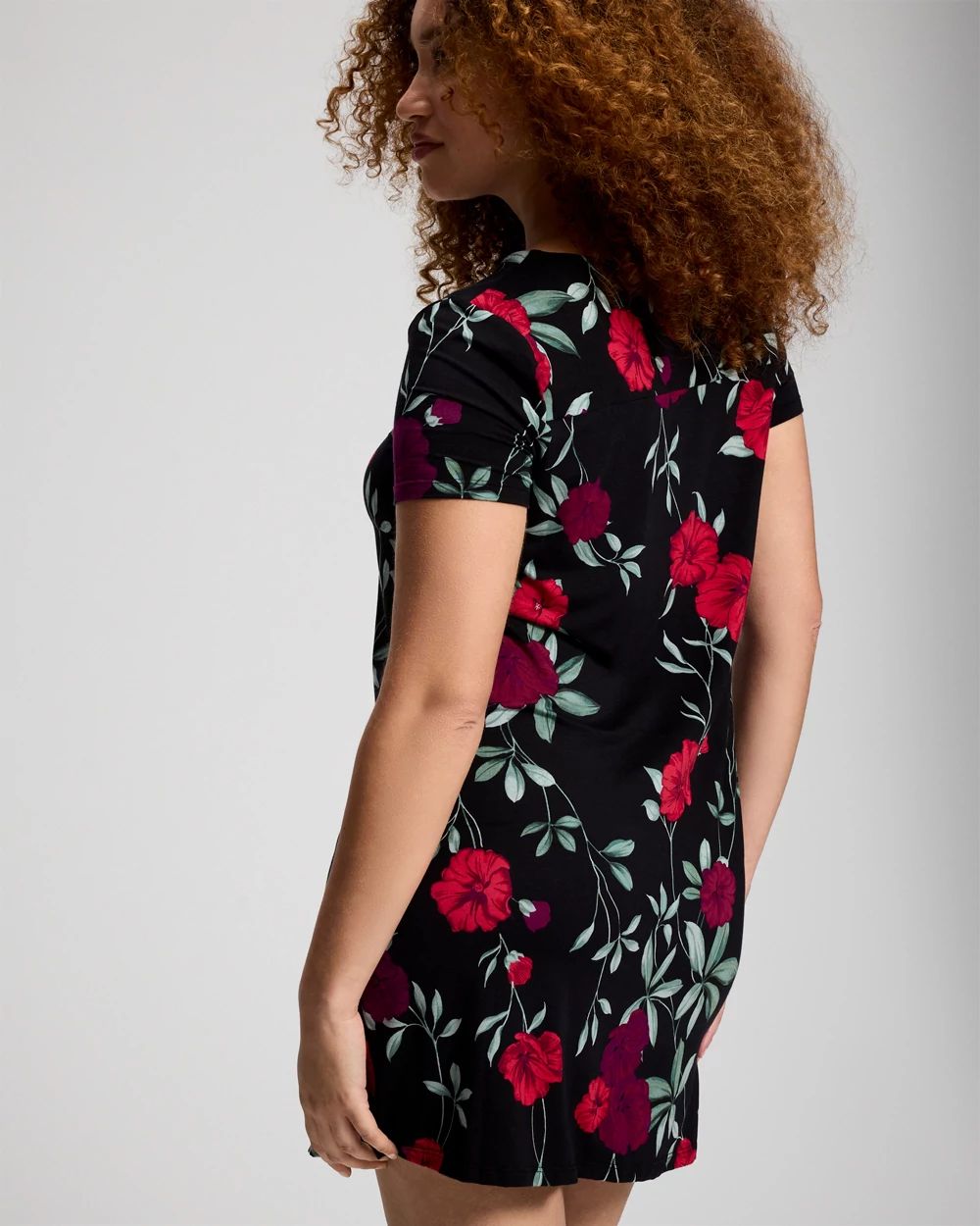 Short Sleeve Scoop Neck Sleepshirt click to view larger image.