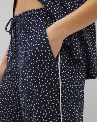 Piped Crop Pajama Pants click to view larger image.