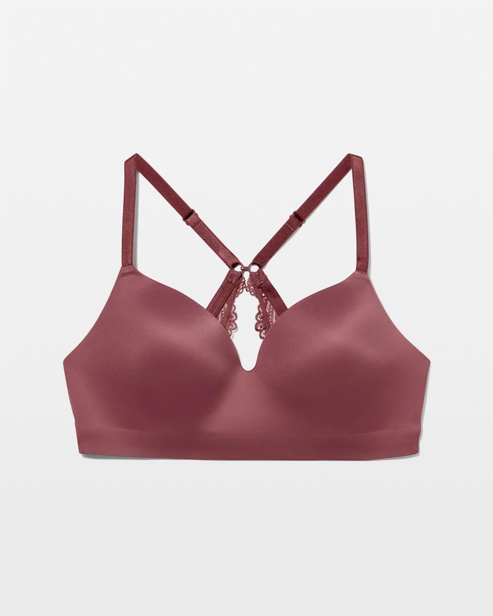 Luxe Wireless Bra with Lace Back click to view larger image.