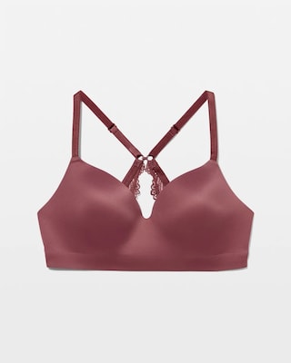 Luxe Wireless Bra with Lace Back click to view larger image.