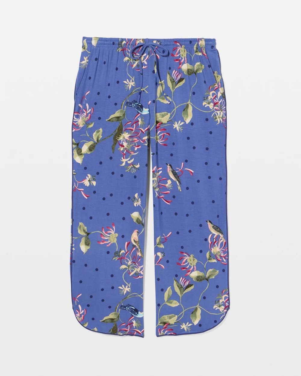 Piped Crop Pajama Pants click to view larger image.