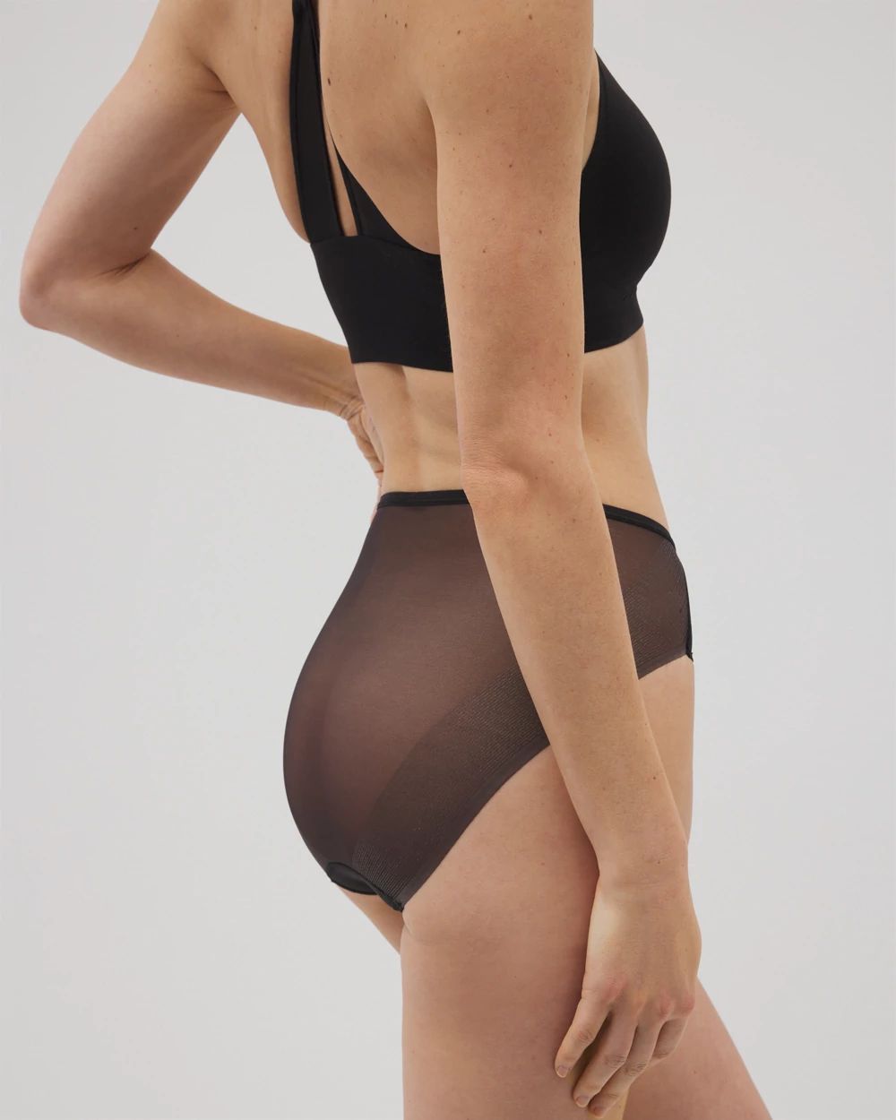 Mesh Back High-Leg Panty