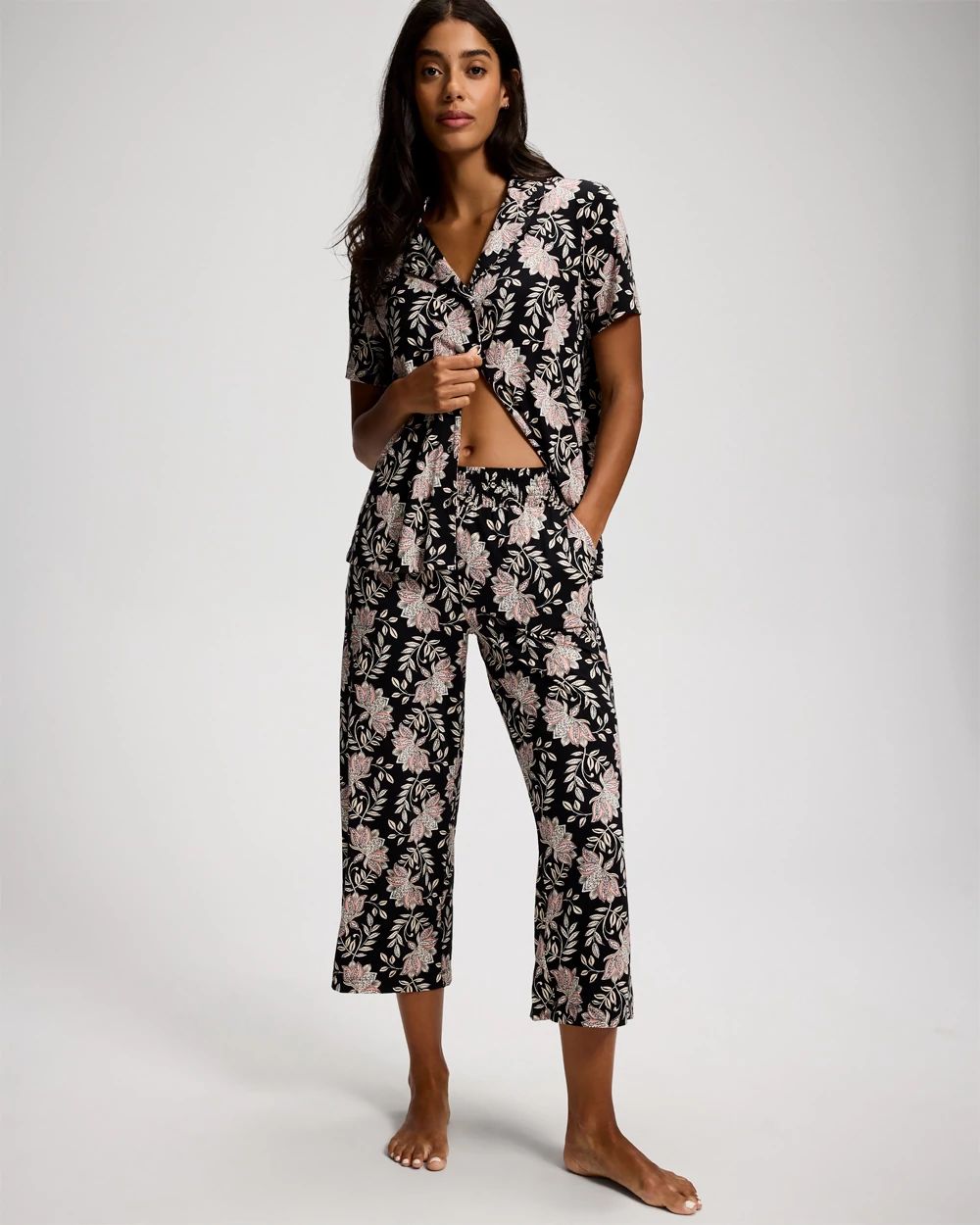 Cool Nights Cropped Pajama Pants