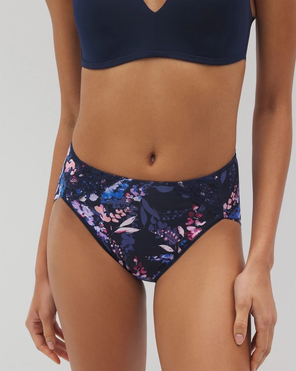Vanishing Tummy High-Leg Brief Panty with Lace