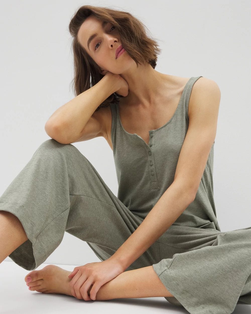 Most Loved Cotton Henley Jumpsuit