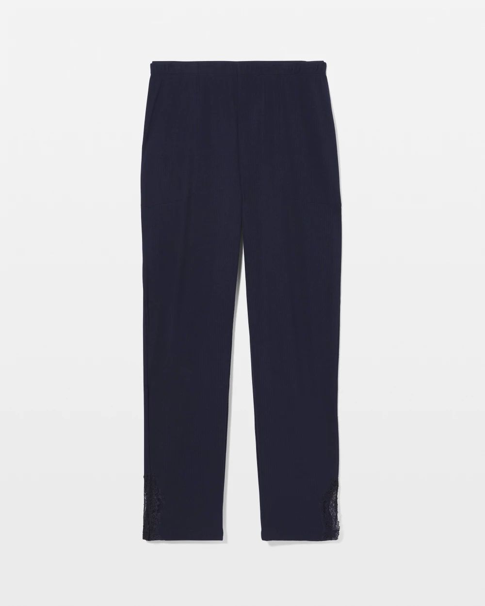 Rib Ankle Pajama Pants click to view larger image.