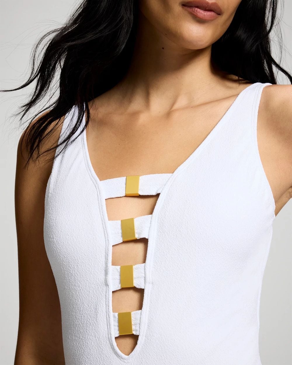 Bleu Rod Beattie Crepe of the Crop One-Piece Swimsuit