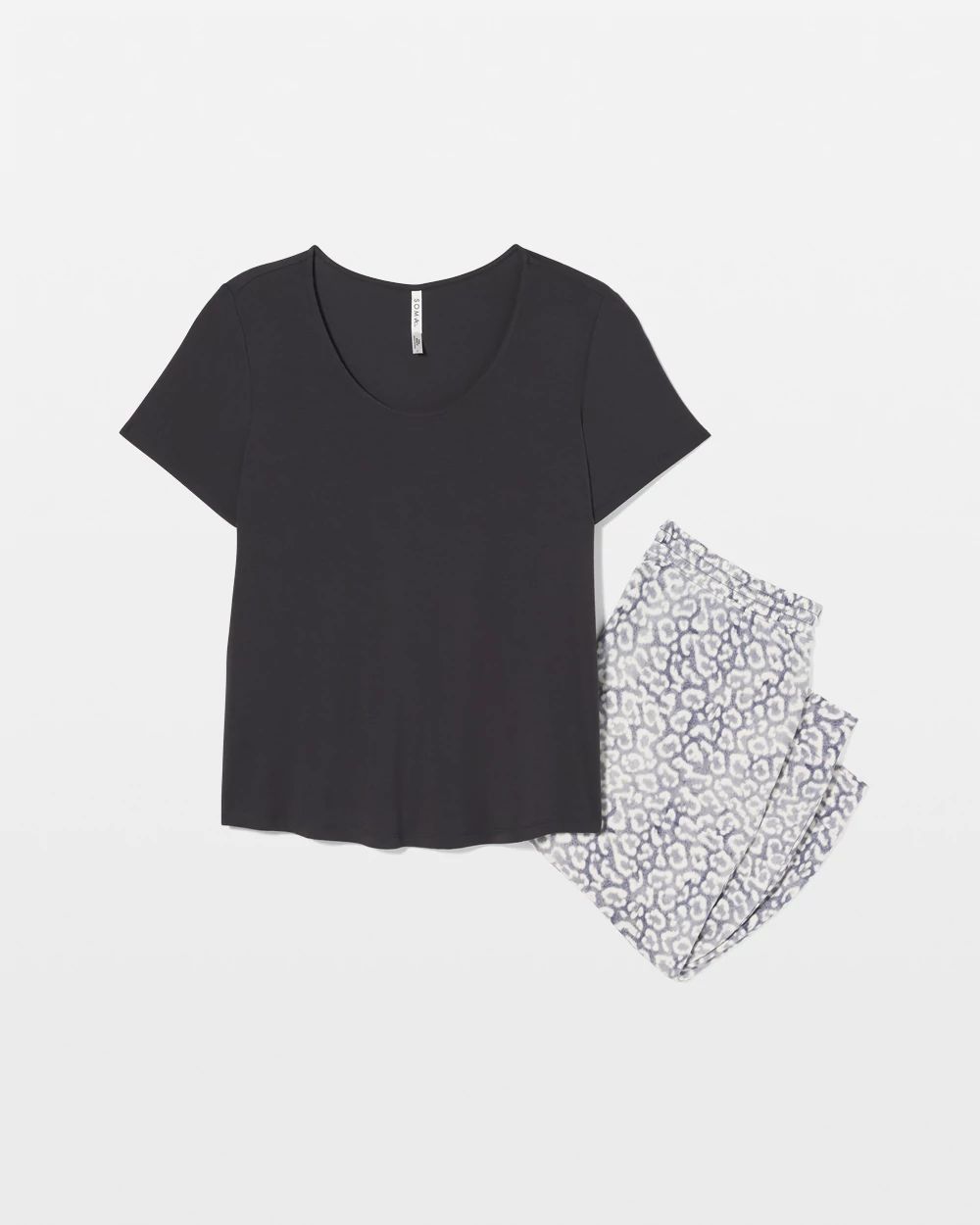 Cool Nights Short-Sleeve Banded Bottom Pajama Set