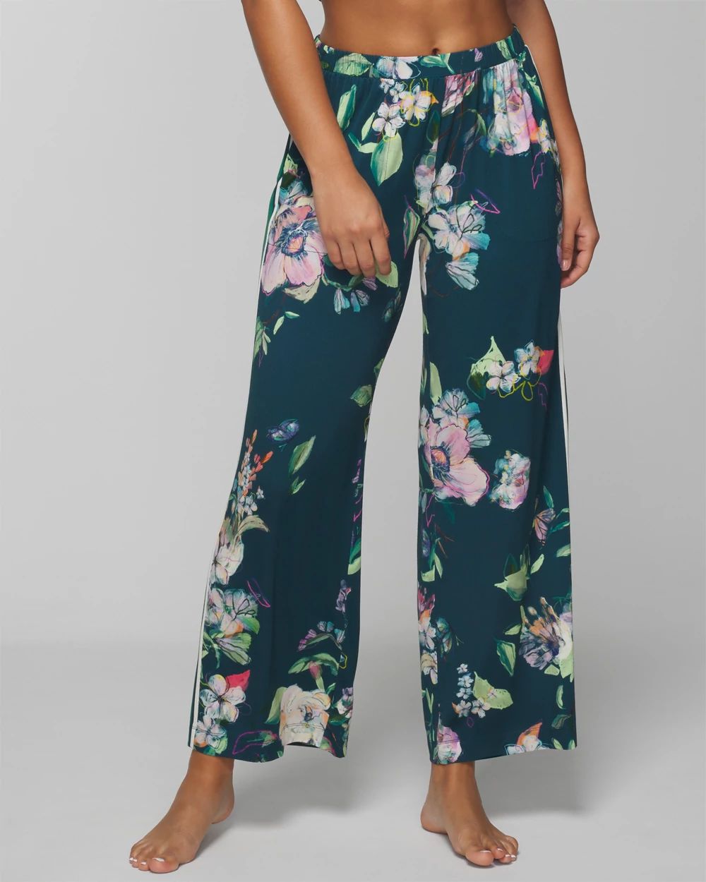 Wide-Leg Ankle Pajama Pants