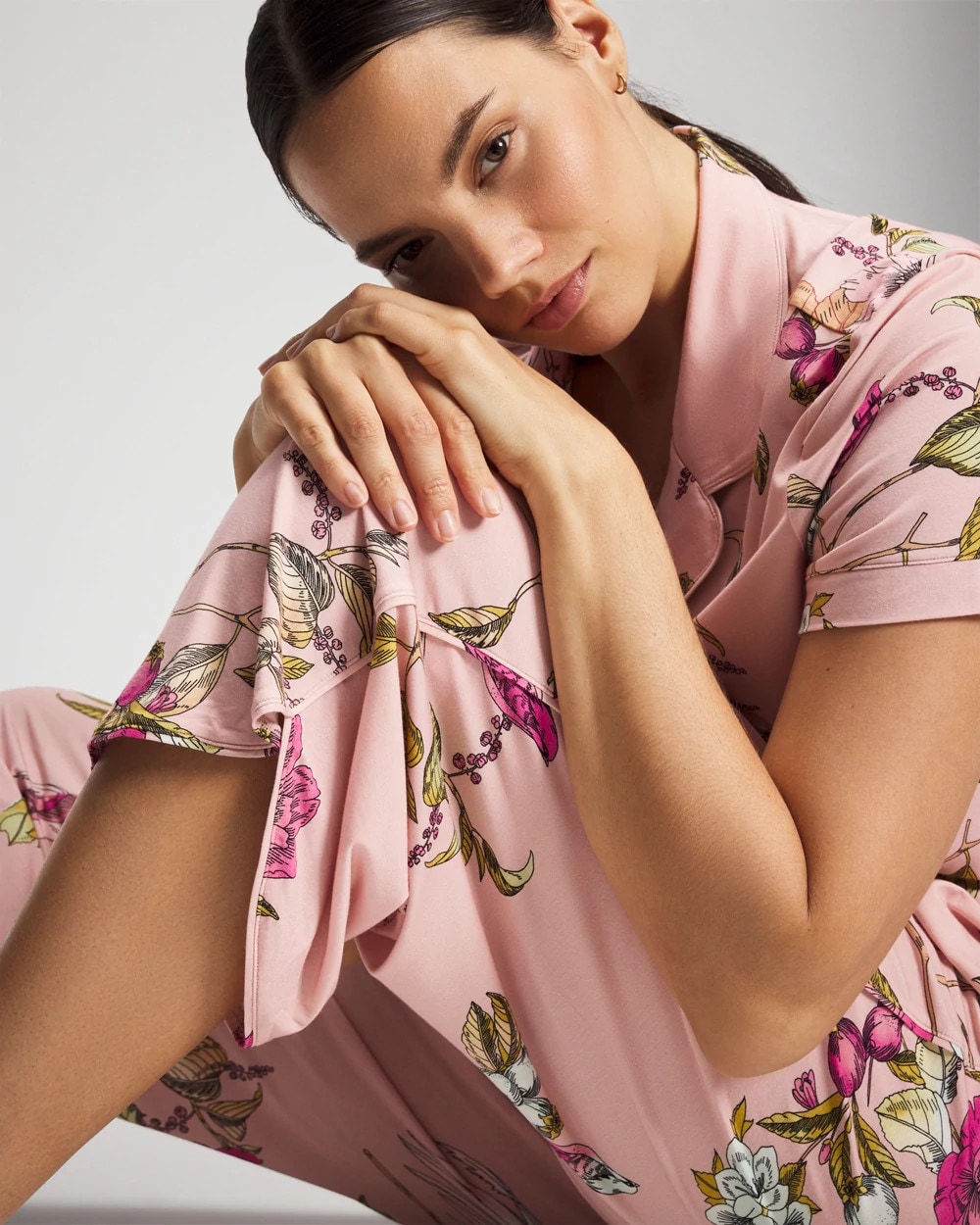 Piped Crop Pajama Pant