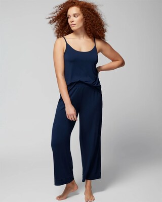 Pintuck Wide-Leg Pajama Pants