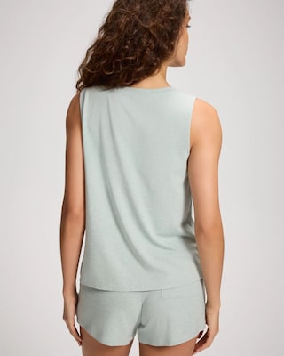 Scoop Neck Relaxed Fit Pajama Tank click to view larger image.