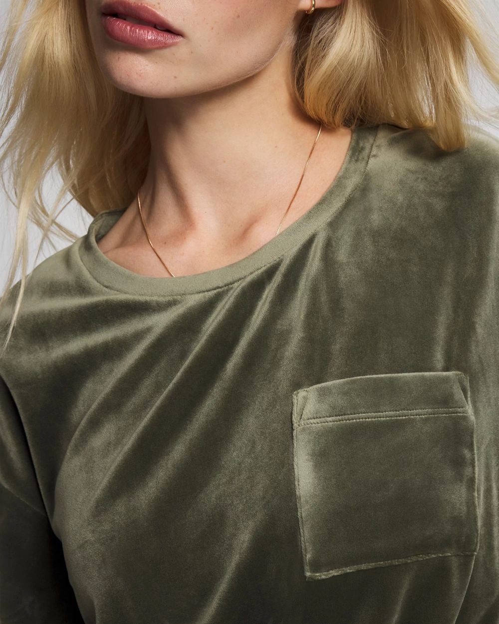 Velour Crewneck Sweatshirt