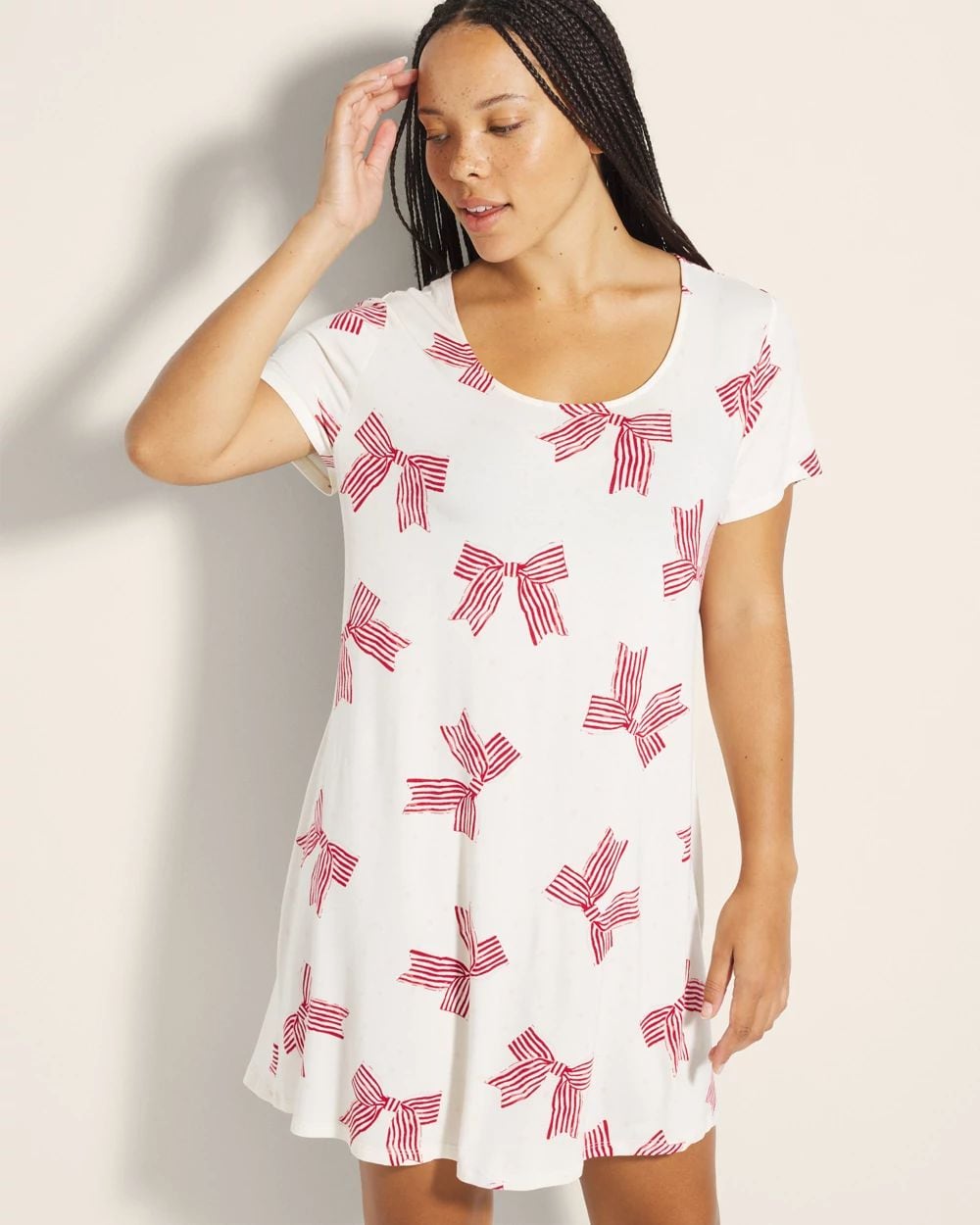 Cool Nights Short Sleeve Scoop Neck Sleepshirt