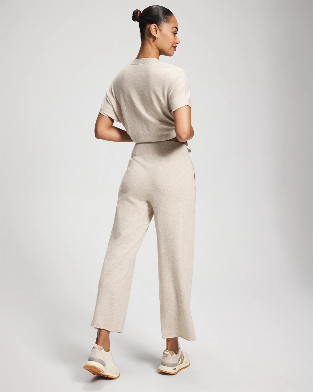 Premier Knit Wide Leg Crop Pants