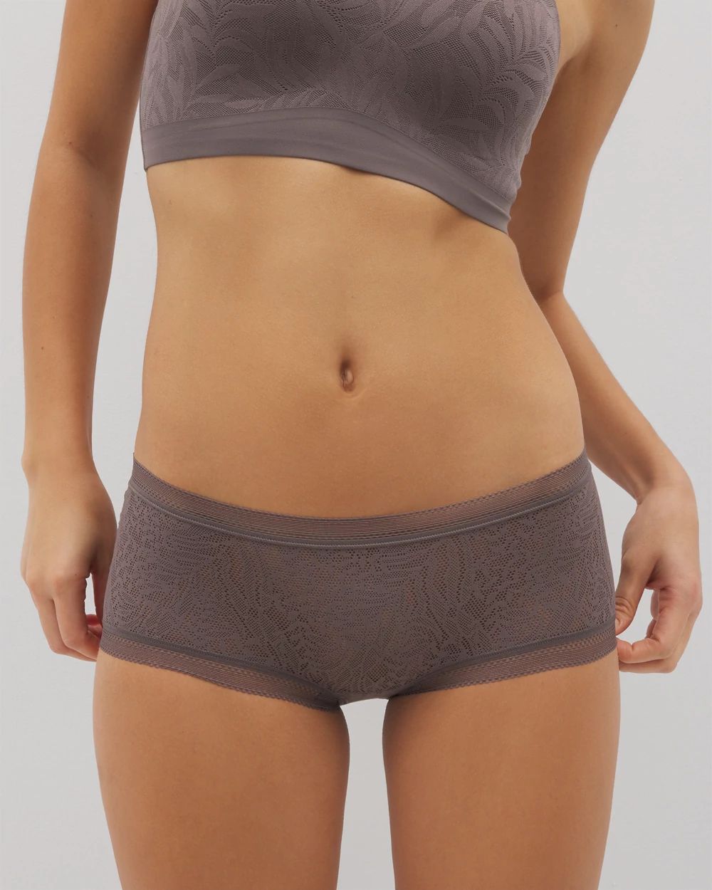 Soma Boyshort Panty with Stretch Lace