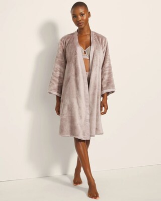 Reversible Short Robe with Plush Interior click to view larger image.