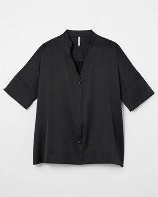 Drop Shoulder Button-Up Pajama Top