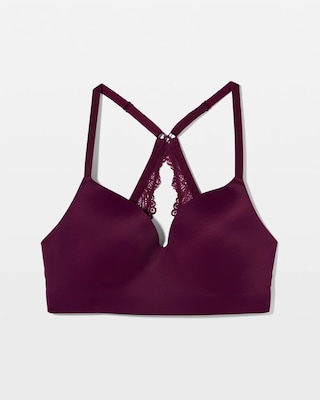 Luxe Wireless Bra with Lace Back click to view larger image.