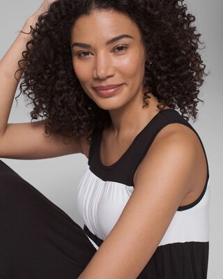 Colorblock Maxi Dress with Built-In Bra