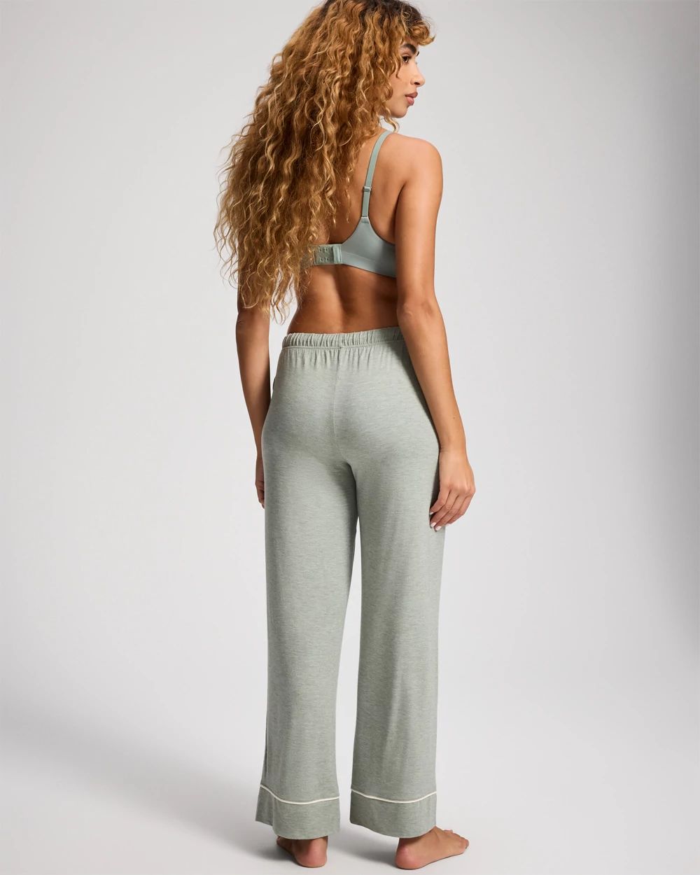 Solid Piped Pajama Pant click to view larger image.