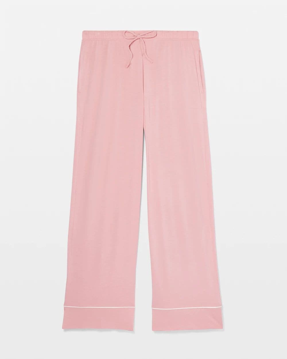 Cool Nights Solid Piped Pajama Pants