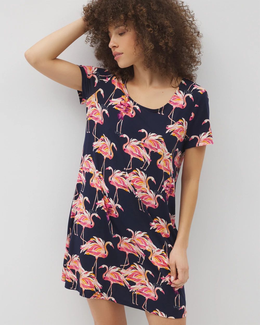 Cool Nights Short Sleeve Scoop Neck Sleepshirt