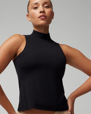 Mock-Neck Bra Tank Top
