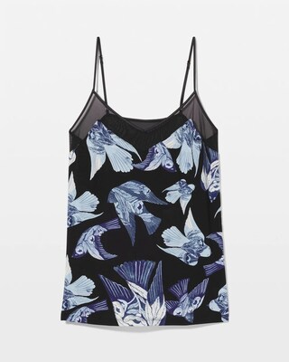 Mesh Trim Pajama Cami click to view larger image.