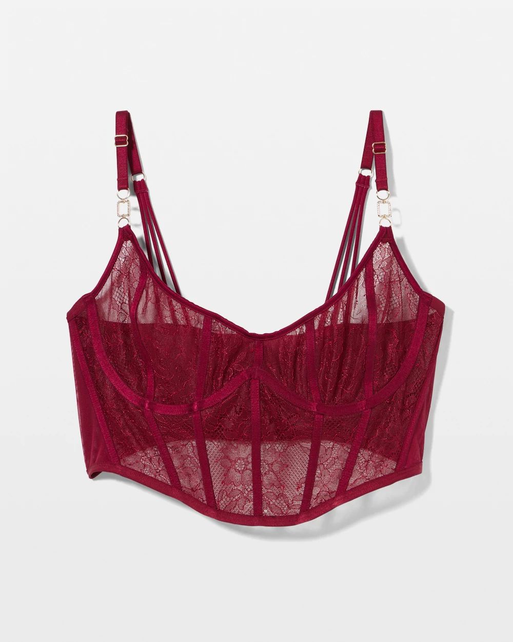 Sheer Glam Long Line Scoop Bralette click to view larger image.