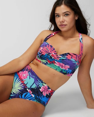 Bleu Rod Hawaiian Punch High-Waist Swim Bottoms