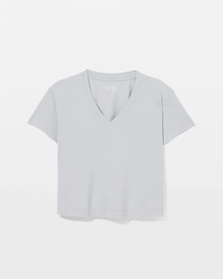 Relaxed V-Neck Short Sleeve Pajama Tee click to view larger image.