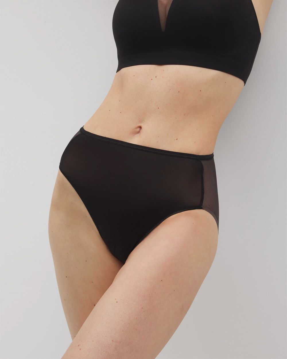 Mesh Back High-Leg Panty
