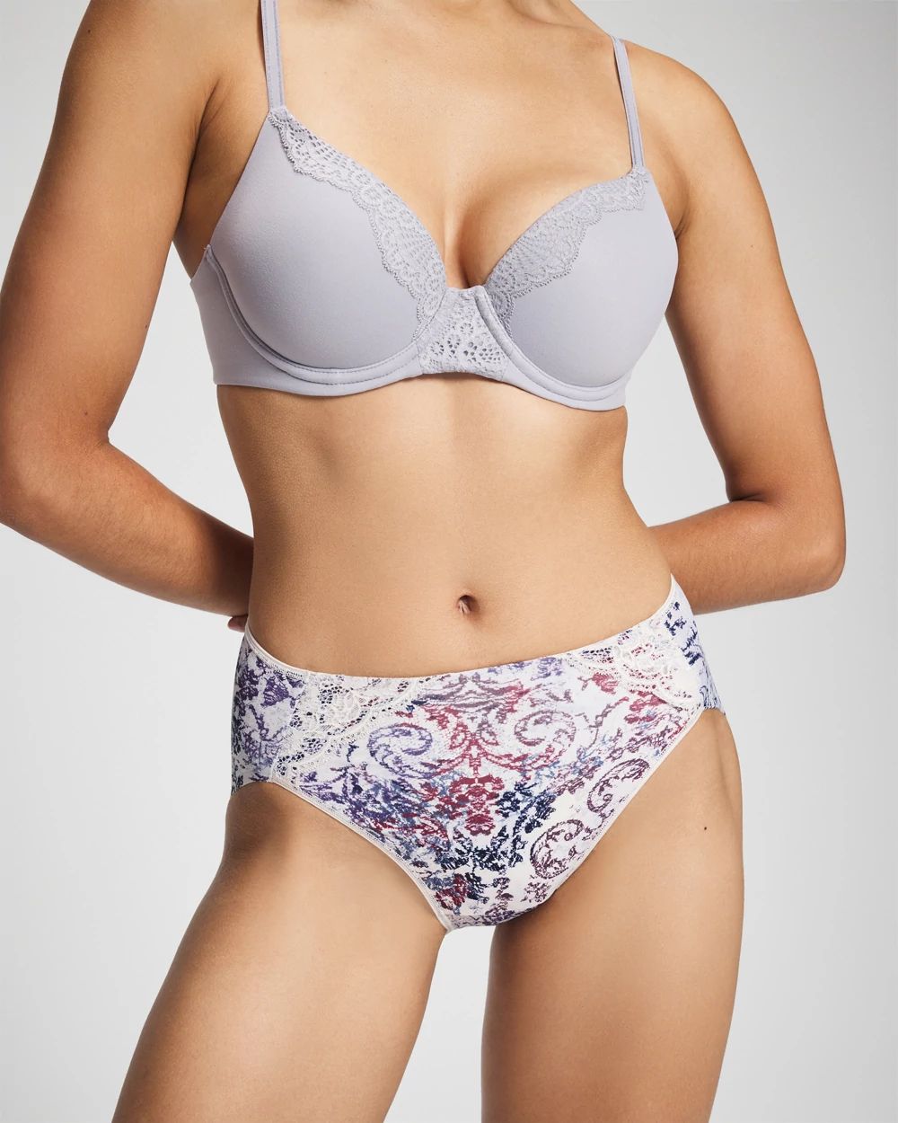 Vanishing Tummy High-Leg Brief Panty with Lace