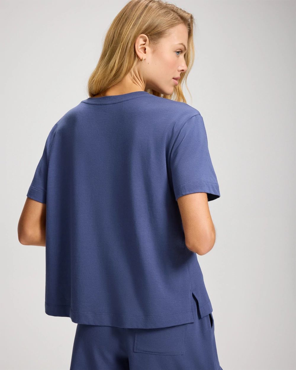 Most Loved Cotton Short-Sleeve Pocket Pajama Tee