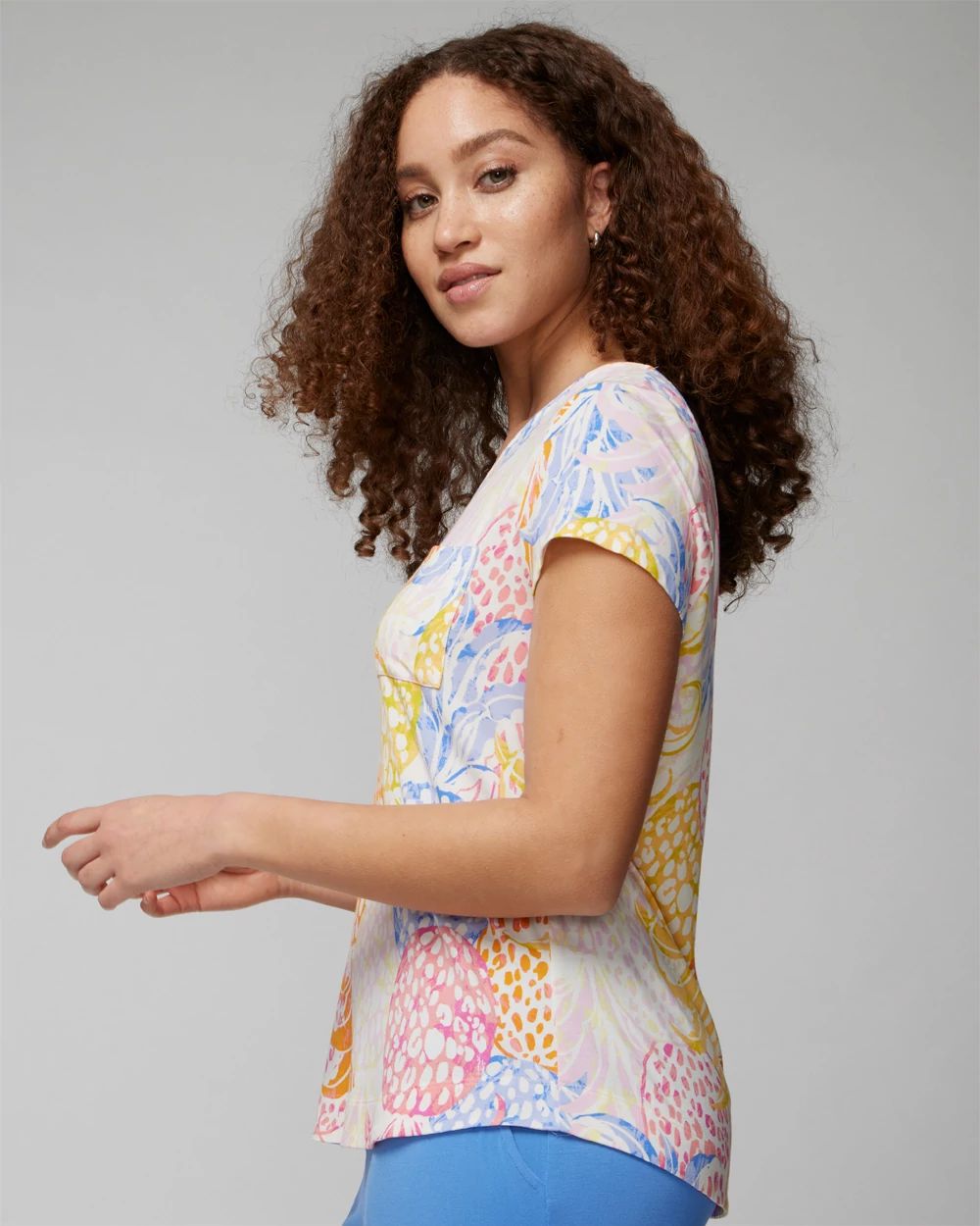 Short Sleeve Pajama Tee with Pocket