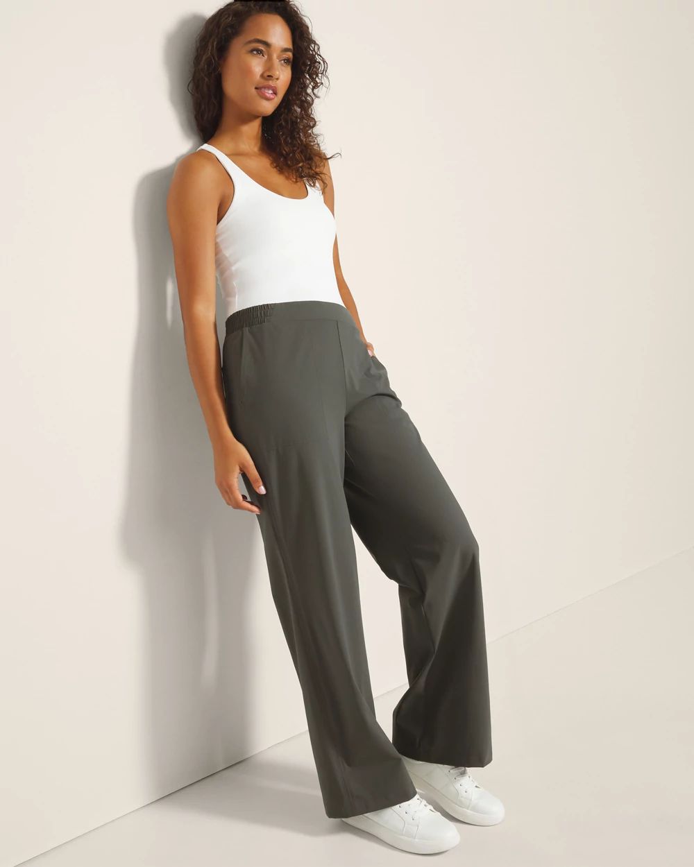 Tech Knit Wide-Leg Pants
