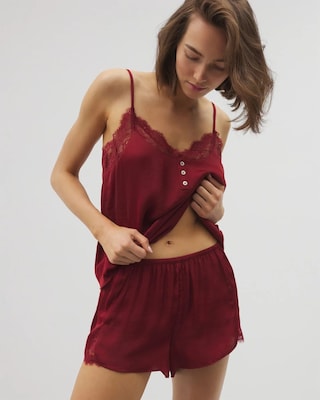Lace Trim Pajama Short