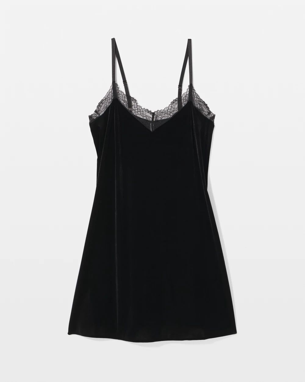 Velvet Lace Trim Chemise click to view larger image.