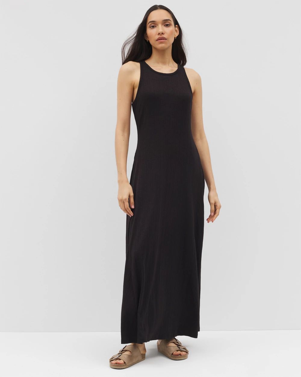 Rib High-Neck Lounge Dress
