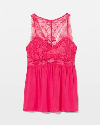 Soft Support Lace Pajama Cami click to view larger image.