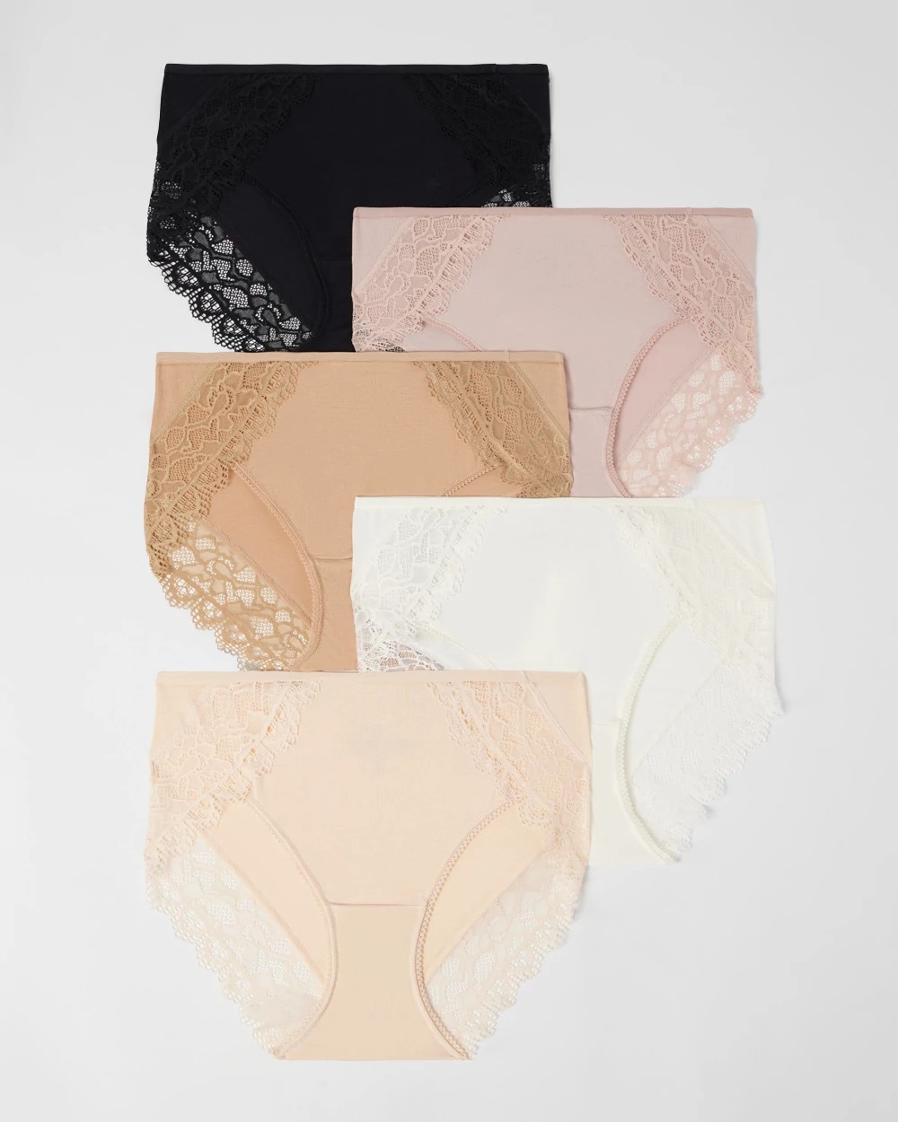 High-Leg Panty with Enchanting Lace 5 Pack