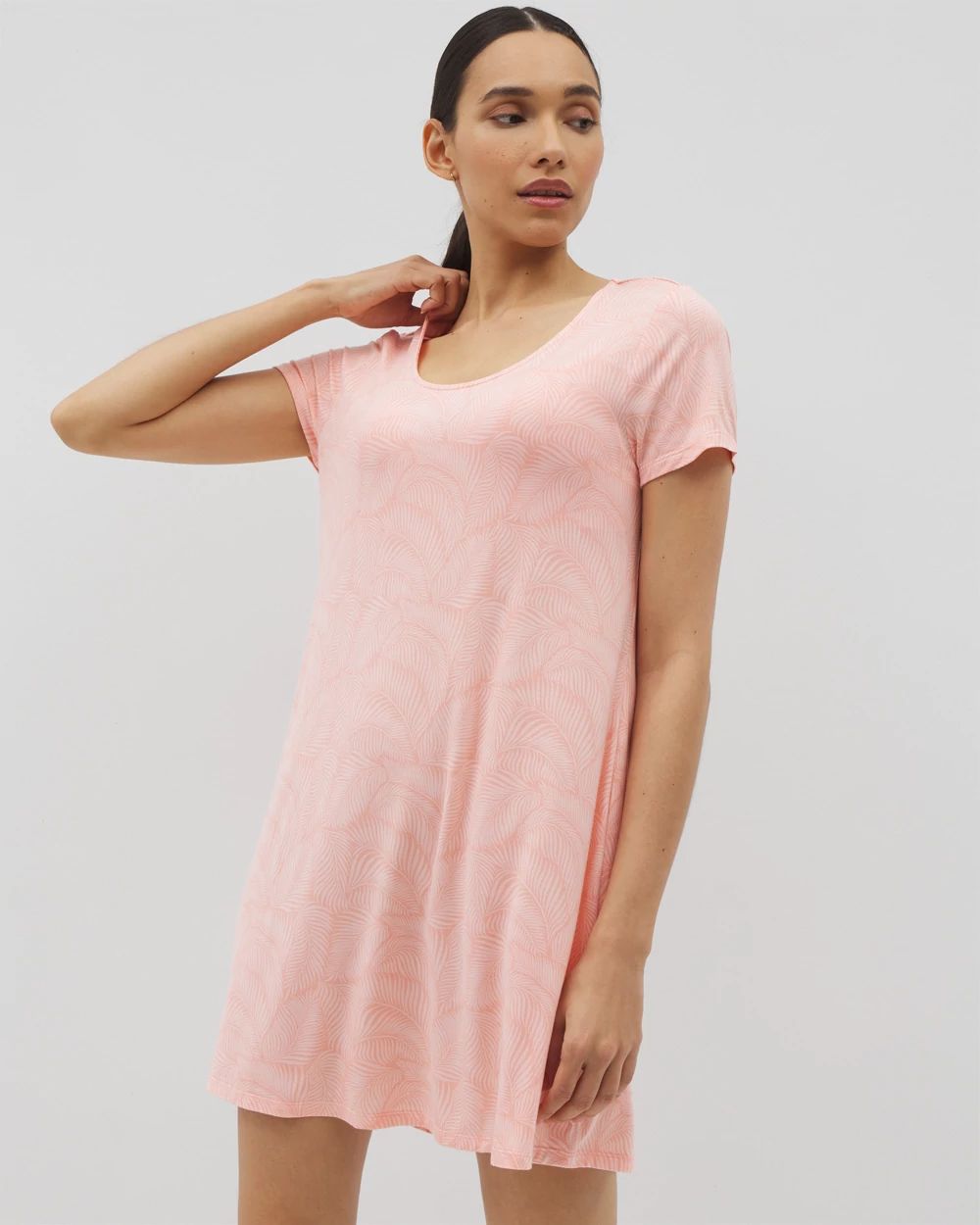 Cool Nights Short Sleeve Scoop Neck Sleepshirt