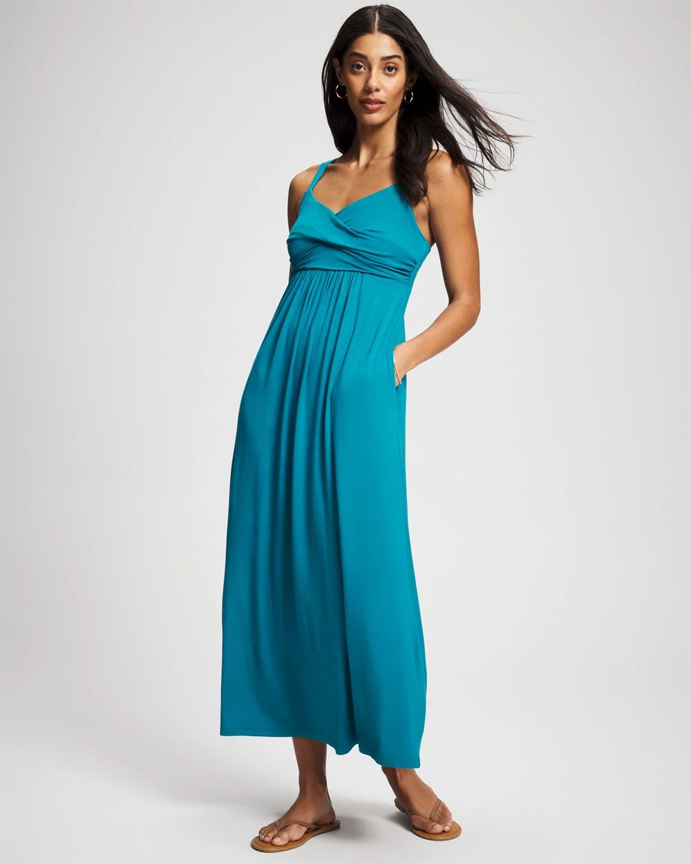 Twist Bodice Maxi Dress