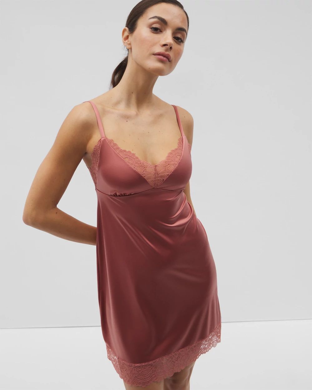 Stretch Luster Knit Chemise
