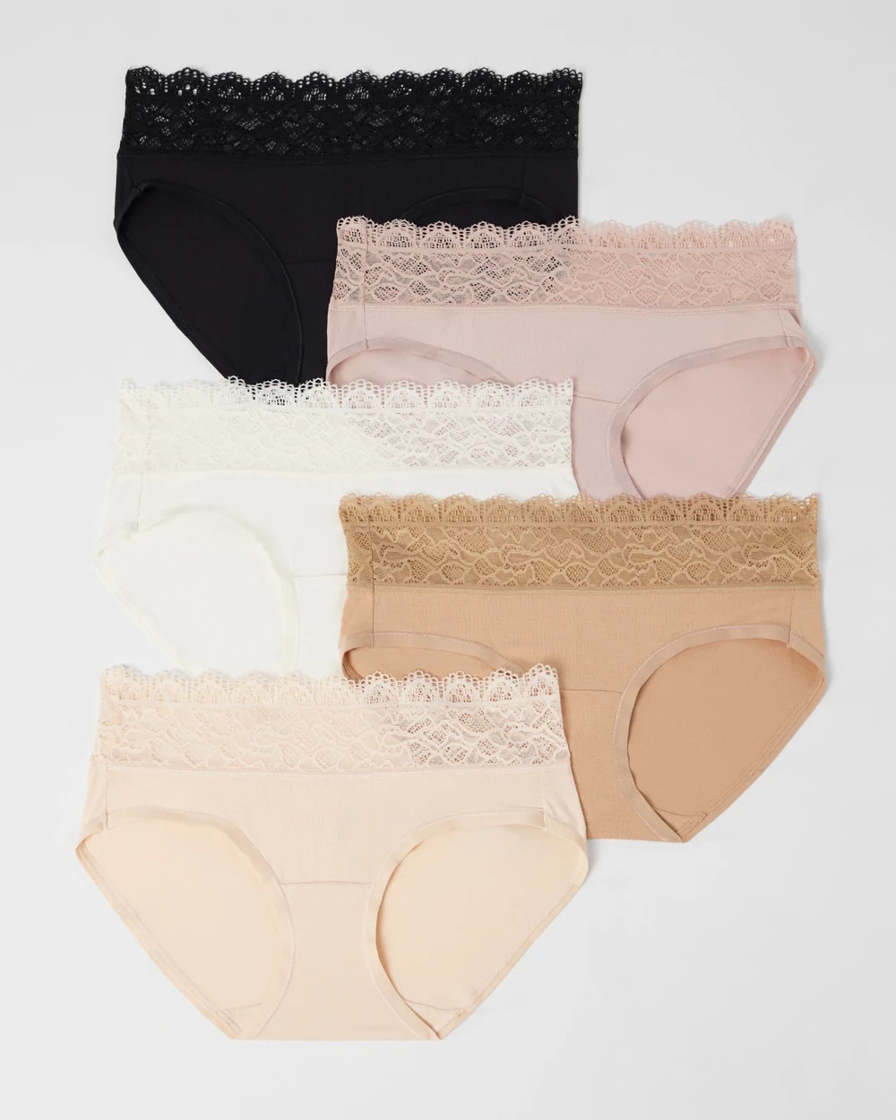 Hipster Panty with Super Soft Enchanting Lace 5 pack