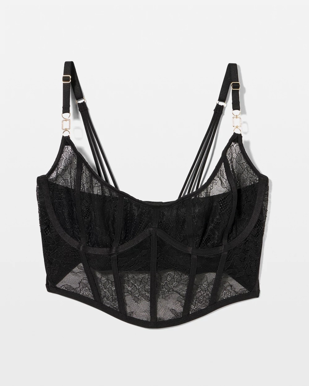 Sheer Glam Long Line Scoop Bralette