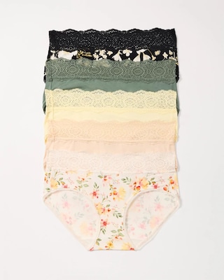 Hipster Panty with Crochet Lace 5 Pack